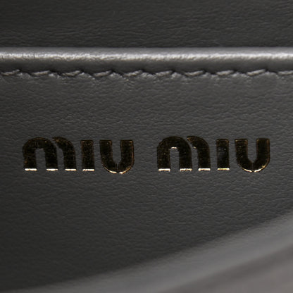 Miu Miu Crocodile Print Calfskin Top Handle Bag Mercurio 6 of 10