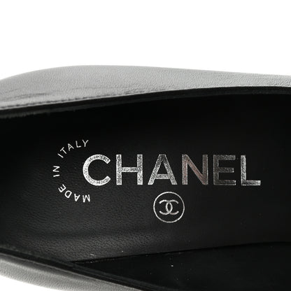 Chanel Lambskin Grosgrain Pearl Cap Toe Pumps 36.5 Black 8 of 10