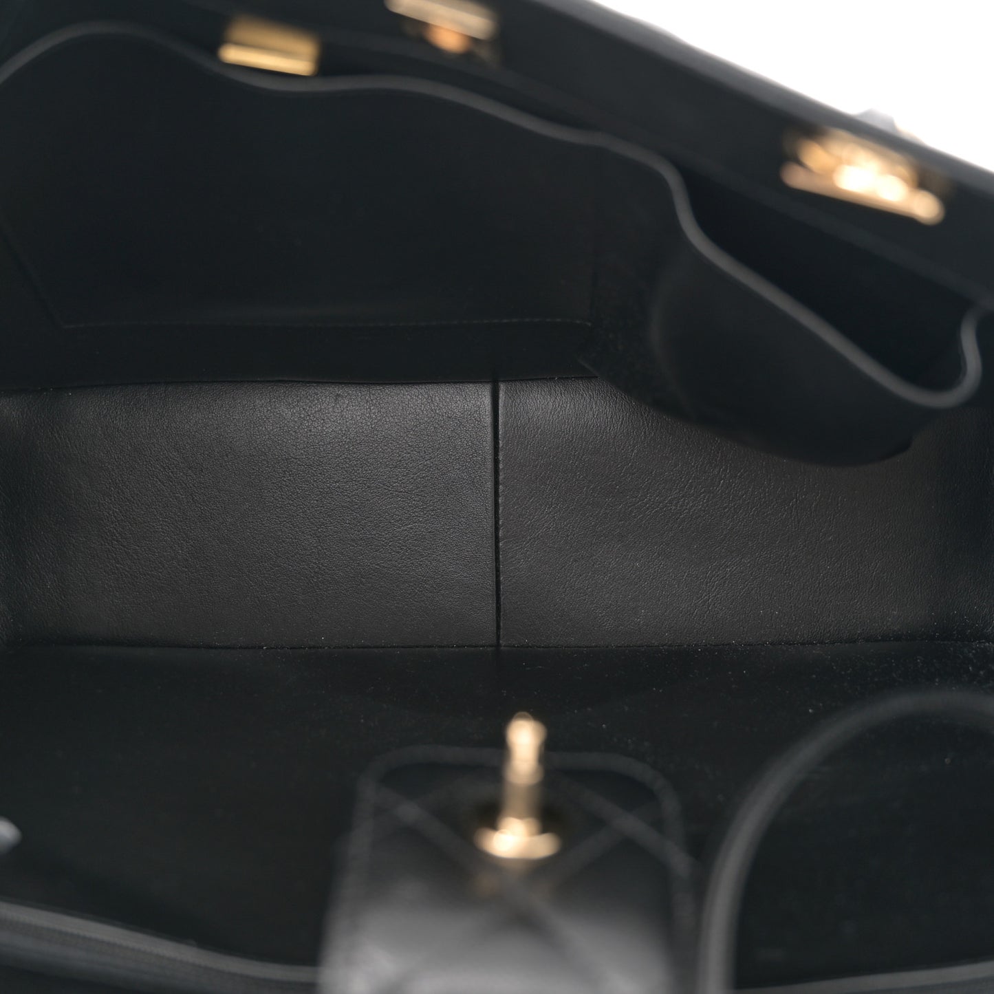 Caviar Quilted Large CC Shopping Tote Black