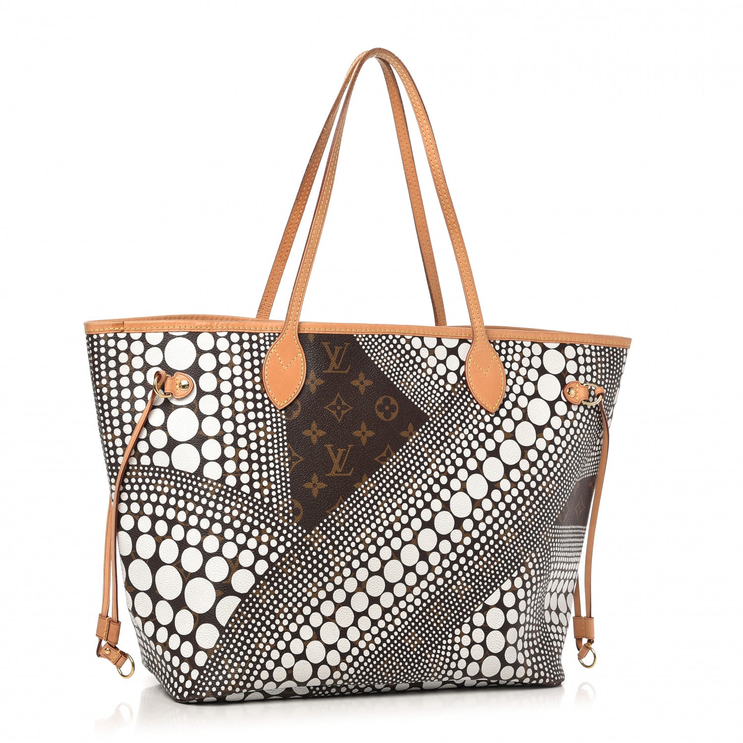 Louis Vuitton Monogram Kusama Waves Neverfull MM White 3 of 9