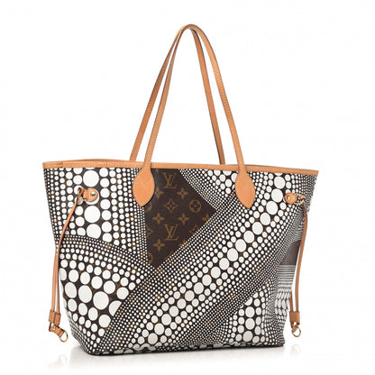 Louis Vuitton Monogram Kusama Waves Neverfull MM White 3 of 9