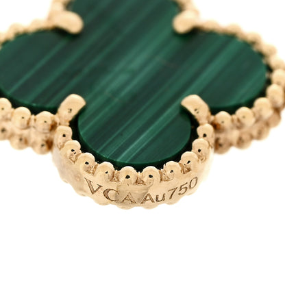 Van Cleef & Arpels 18K Yellow Gold Malachite 5 Motifs Vintage Alhambra Bracelet 4 of 5