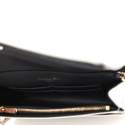 Christian Dior Patent Micro-Cannage Diorama Wallet on Chain Pouch White 7 of 8