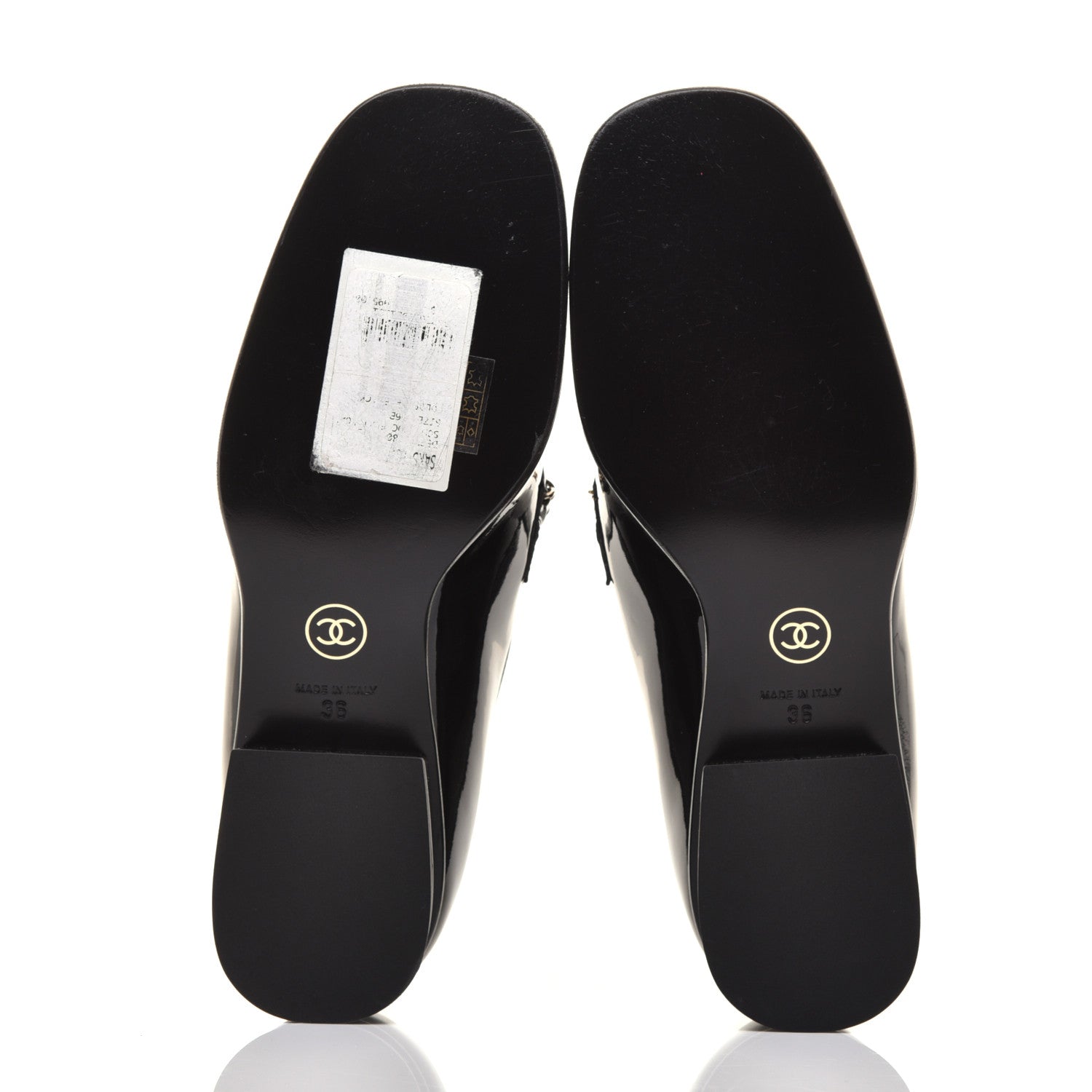 Chanel Patent Calfskin CC Chain Mocassin Loafers 36 Black 5 of 9