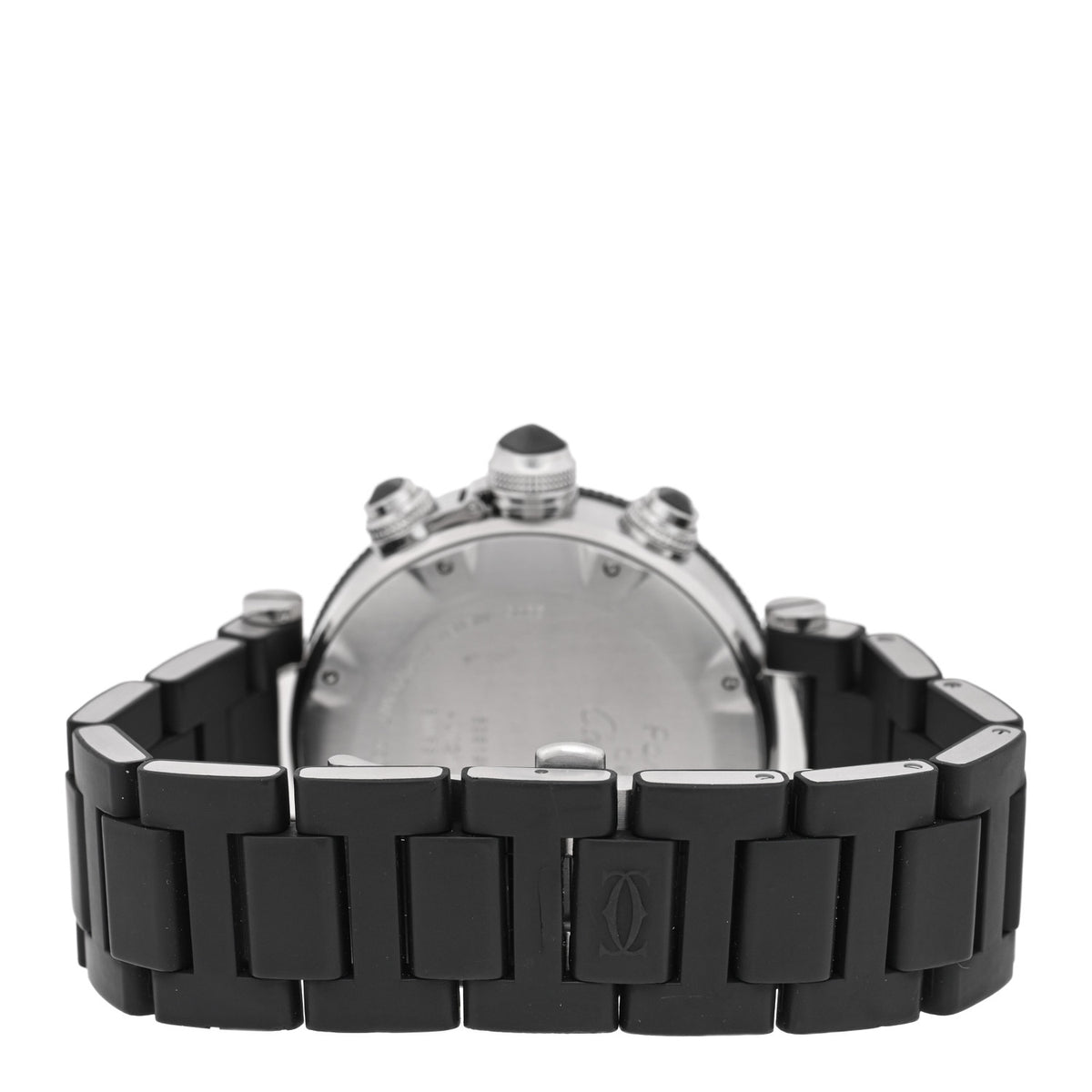 Stainless Steel Rubber 42mm Pasha Seatimer Date Chronograph Automatic Watch Black