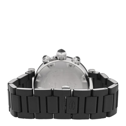 Cartier Stainless Steel Rubber 42mm Pasha Seatimer Date Chronograph Automatic Watch Black 3 of 4