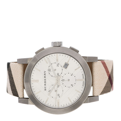 Burberry Stainless Steel Calfskin 43mm The City Chronograph Quartz Watch BU2367 2 of 5