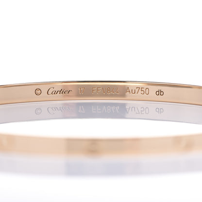 Cartier 18K Yellow Gold Small LOVE Bracelet 17 5 of 7