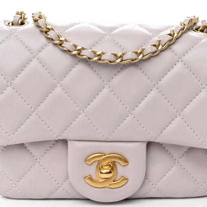 Chanel Lambskin Quilted Mini Pearl Crush Flap Light Purple 8 of 10