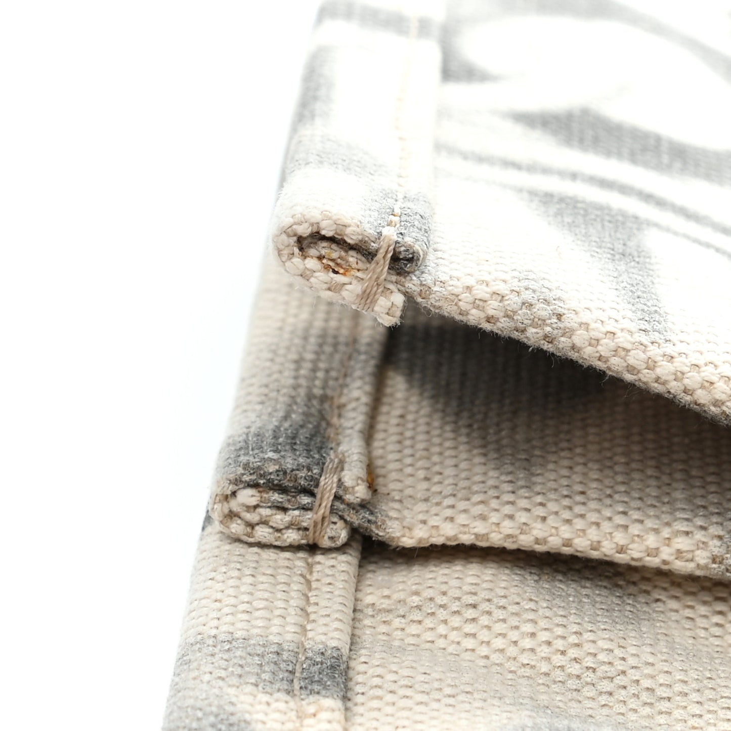 Canvas Iliad Flap Clutch Beige