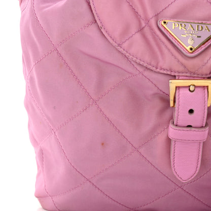 Prada Tessuto Nylon Vela Quilted Cinch Backpack Pink 11 of 16