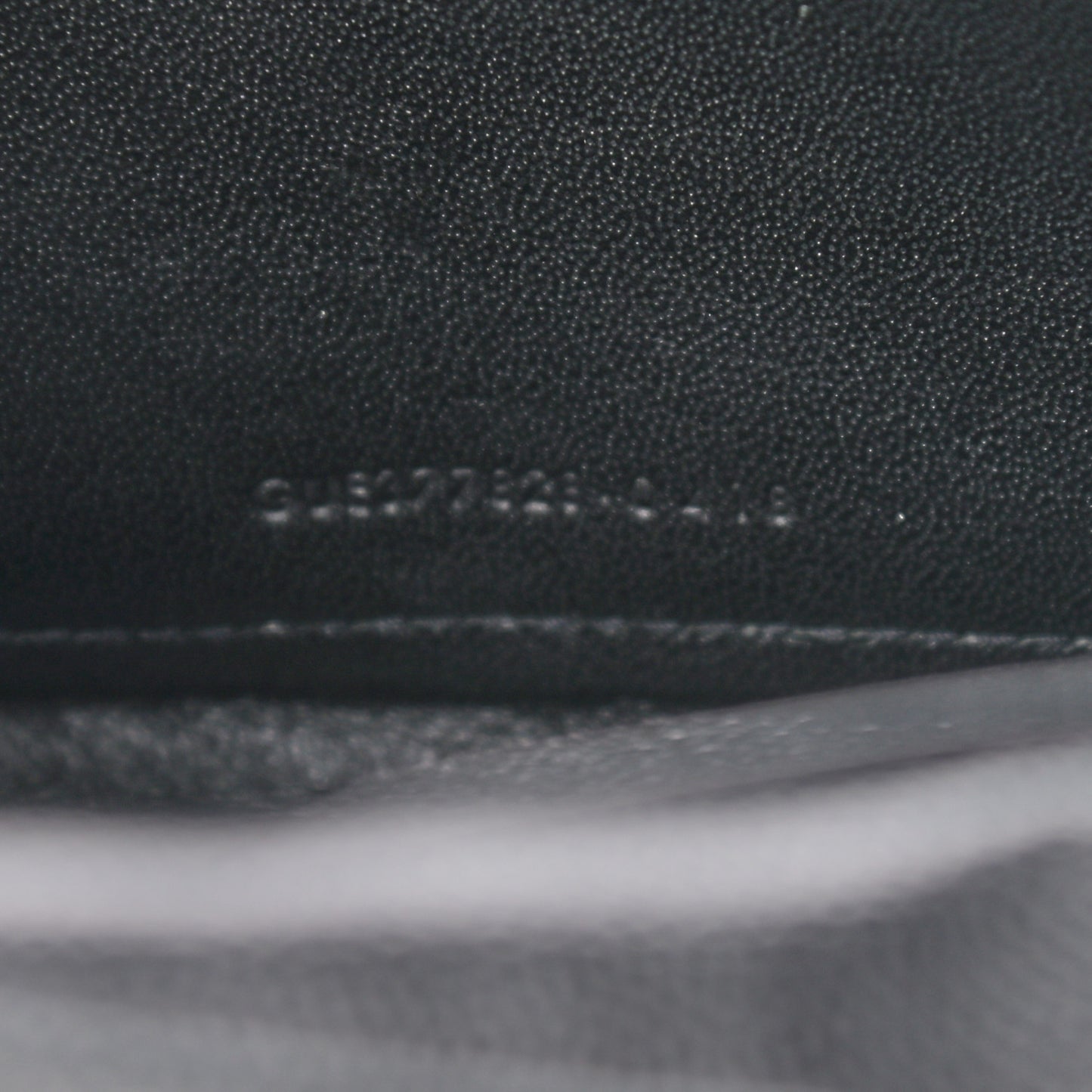 Grain De Poudre Matelasse Chevron Monogram Chain Wallet Black