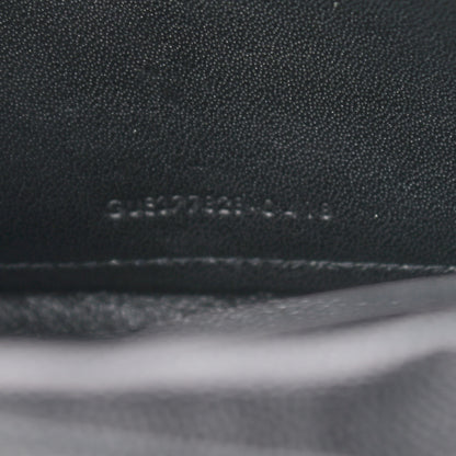 Saint Laurent Grain De Poudre Matelasse Chevron Monogram Chain Wallet Black 7 of 9