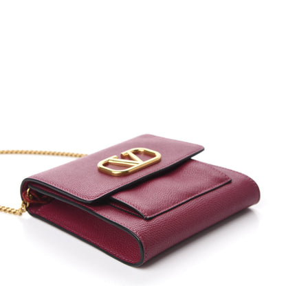 Valentino Garavani Grainy Calfskin VLogo Crossbody Bag Raspberry 4 of 10