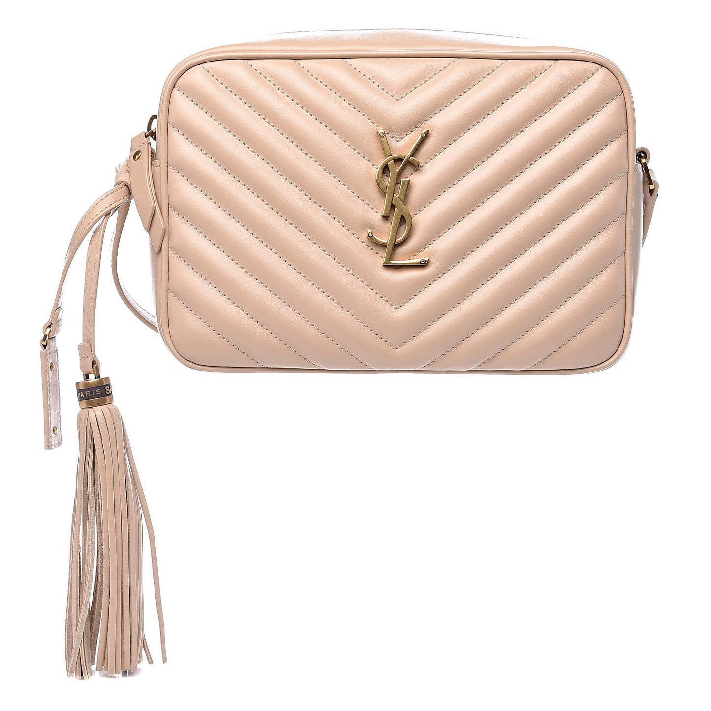 Calfskin Matelasse Monogram Lou Camera Bag Nude Powder