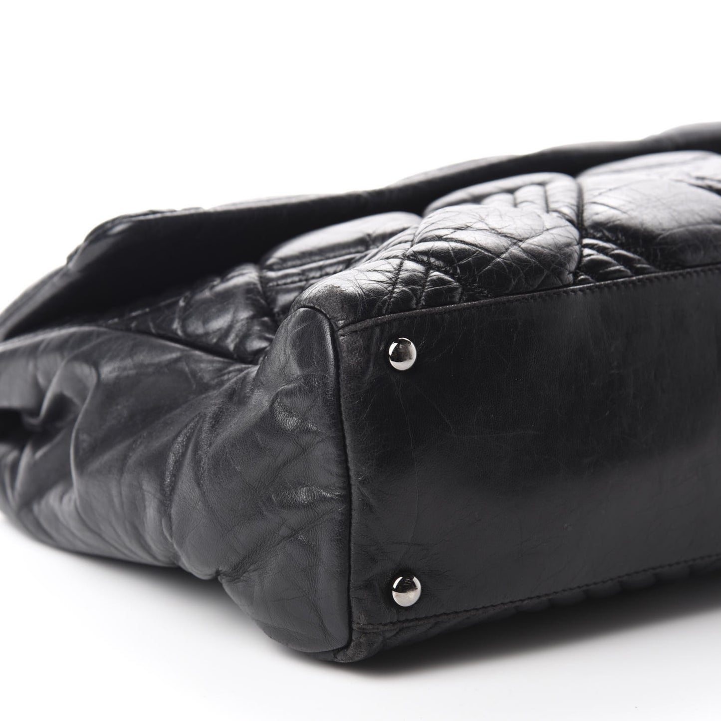 Lambskin In and Out XL Maxi Flap Black