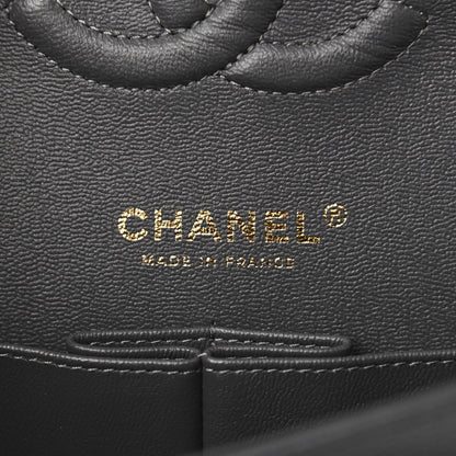 Chanel Caviar Quilted Medium Double Flap Dark Grey 6 of 10