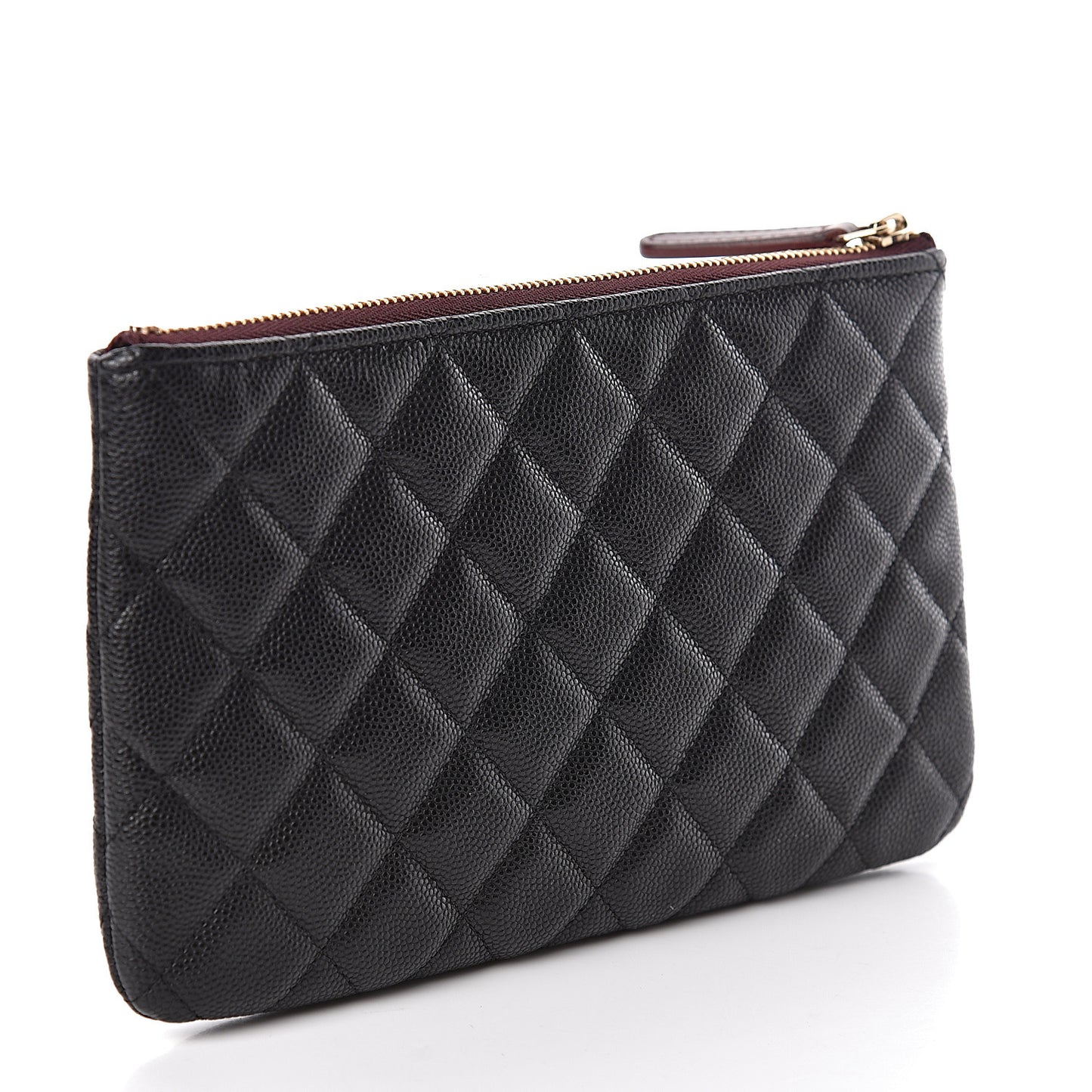 Caviar Quilted Small Pouch Black