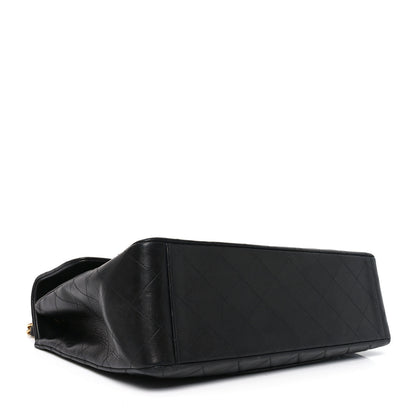 Chanel Lambskin Quilted XL Jumbo Single Flap Black 4 of 10