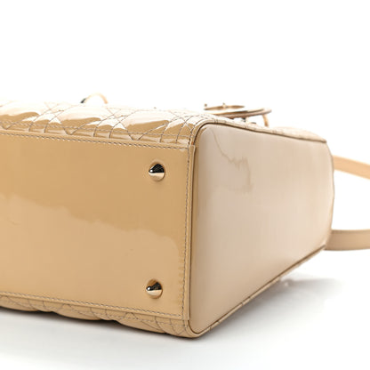 Christian Dior Patent Cannage Medium Lady Dior Dark Beige 8 of 9