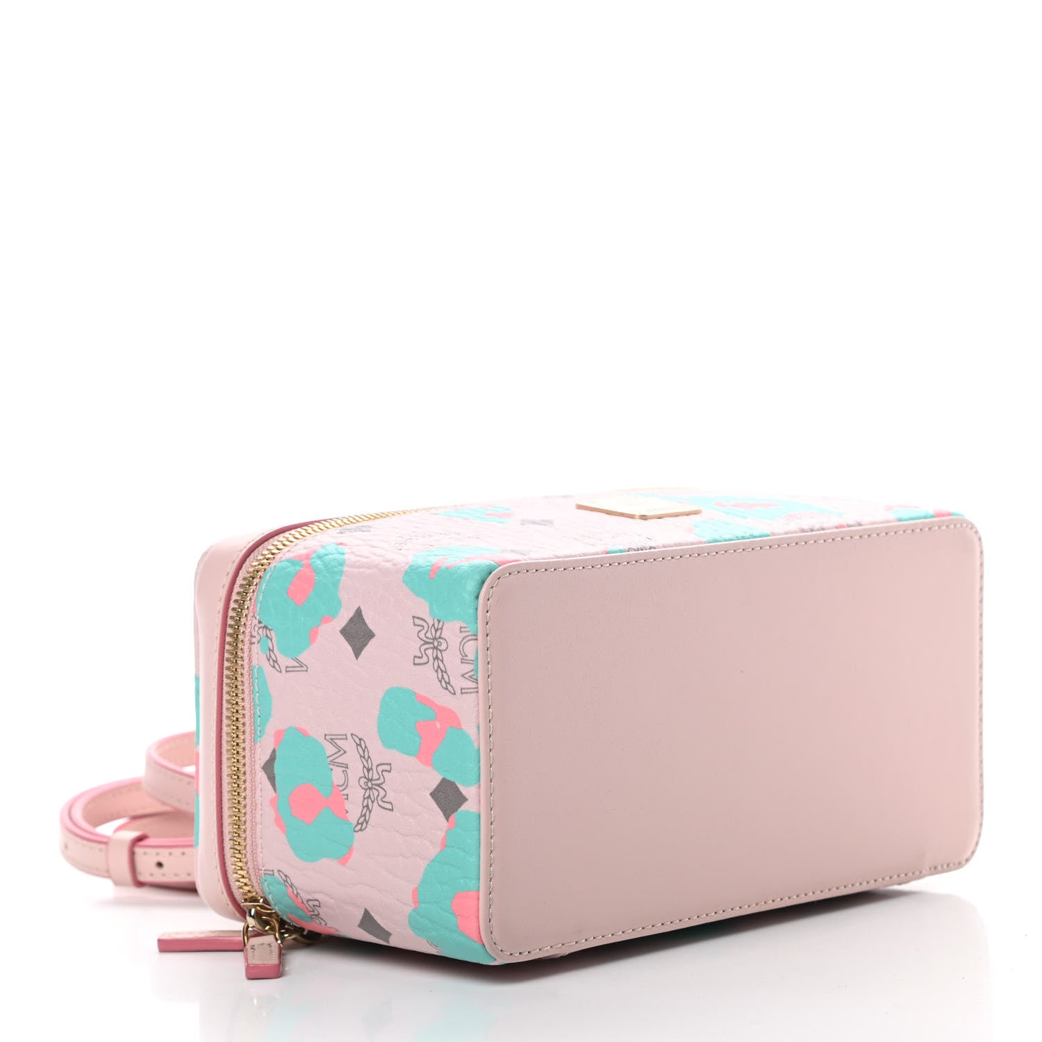 MCM Visetos Floral Leopard Vanity Case Pink 4 of 10