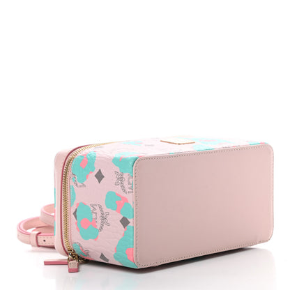 MCM Visetos Floral Leopard Vanity Case Pink 4 of 10