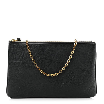 Louis Vuitton Empreinte Double Zip Pochette Black 1 of 12