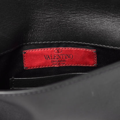 Valentino Garavani Vitello Medium Rockstud Envelope Flat Wristlet Pouch Black 7 of 9
