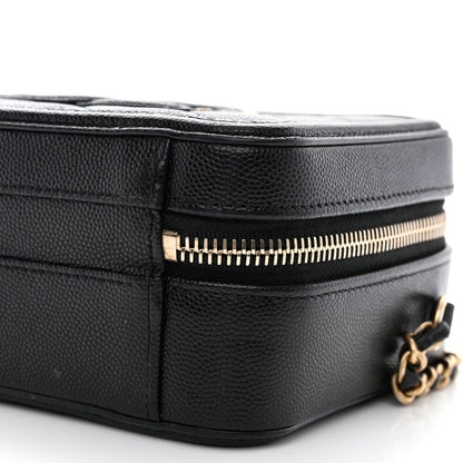 Chanel Caviar Quilted Small CC Filigree Vanity Case Black 10 of 11