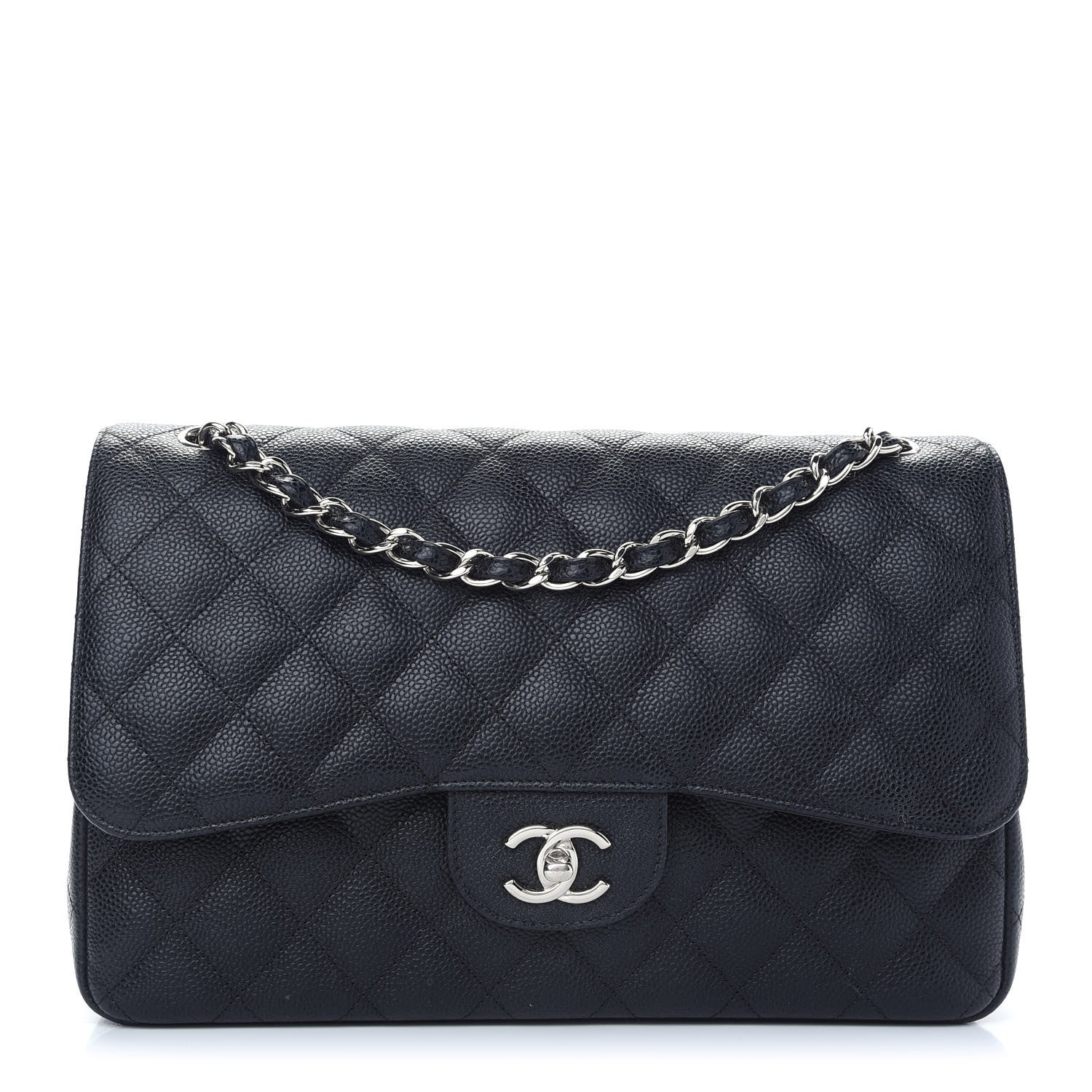 Chanel Caviar Quilted Jumbo Double Flap Black 1 of 11