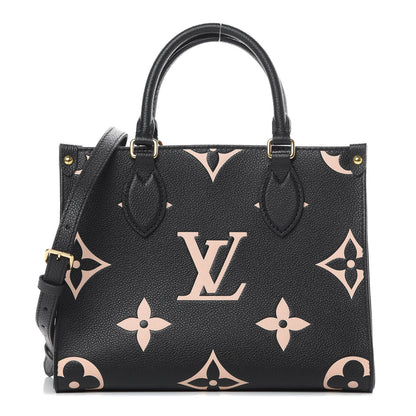 Louis Vuitton Empreinte Monogram Giant Onthego PM Black Beige 1 of 10