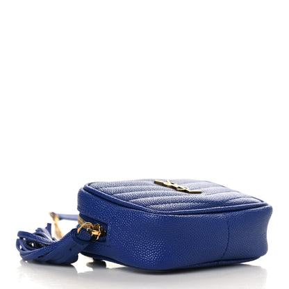 Saint Laurent Grain De Poudre Matelasse Monogram Baby Lou Camera Bag Sapphire Blue 4 of 6