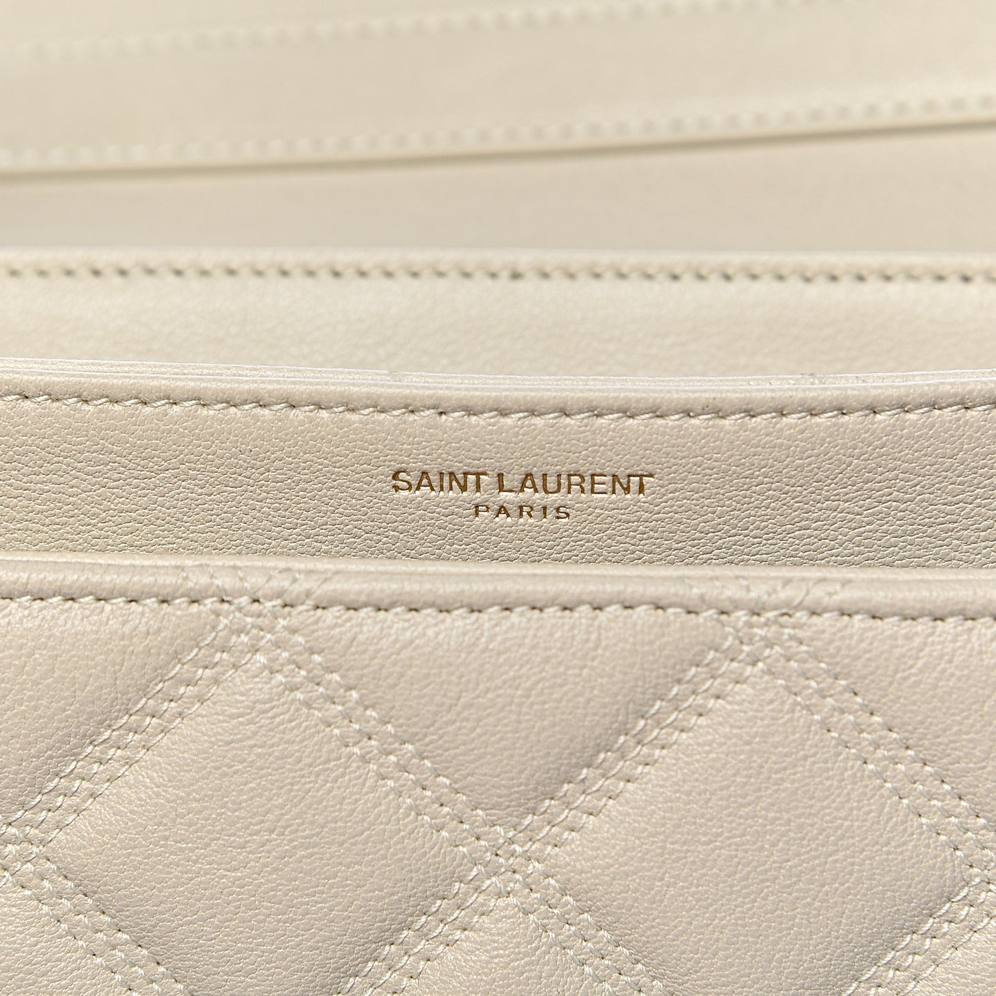 Lambskin Quilted Small Becky Chain Bag Blanc Vintage