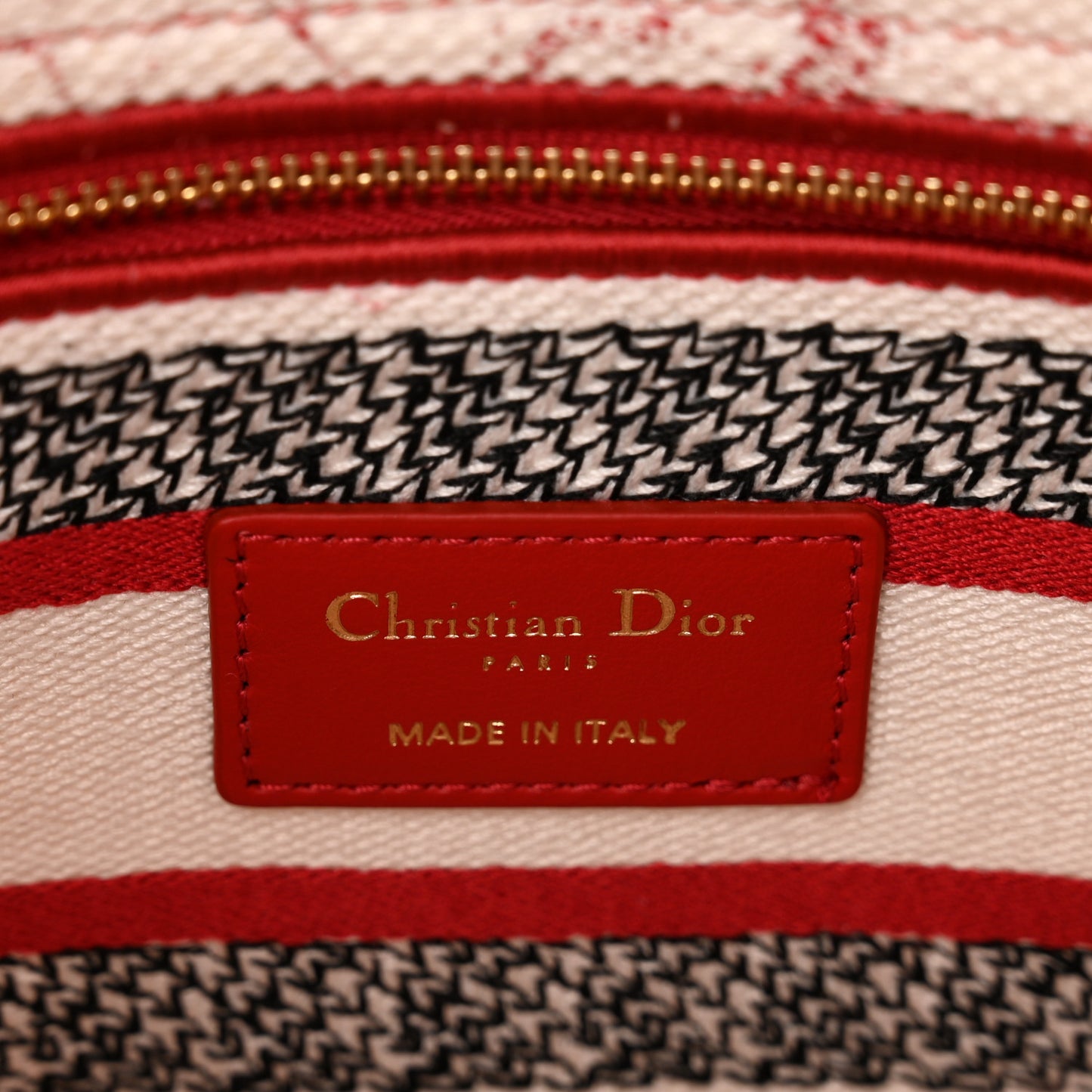 Canvas Embroidered Medium Dioramour D-Royaume Lady D-Lite Red Multicolor