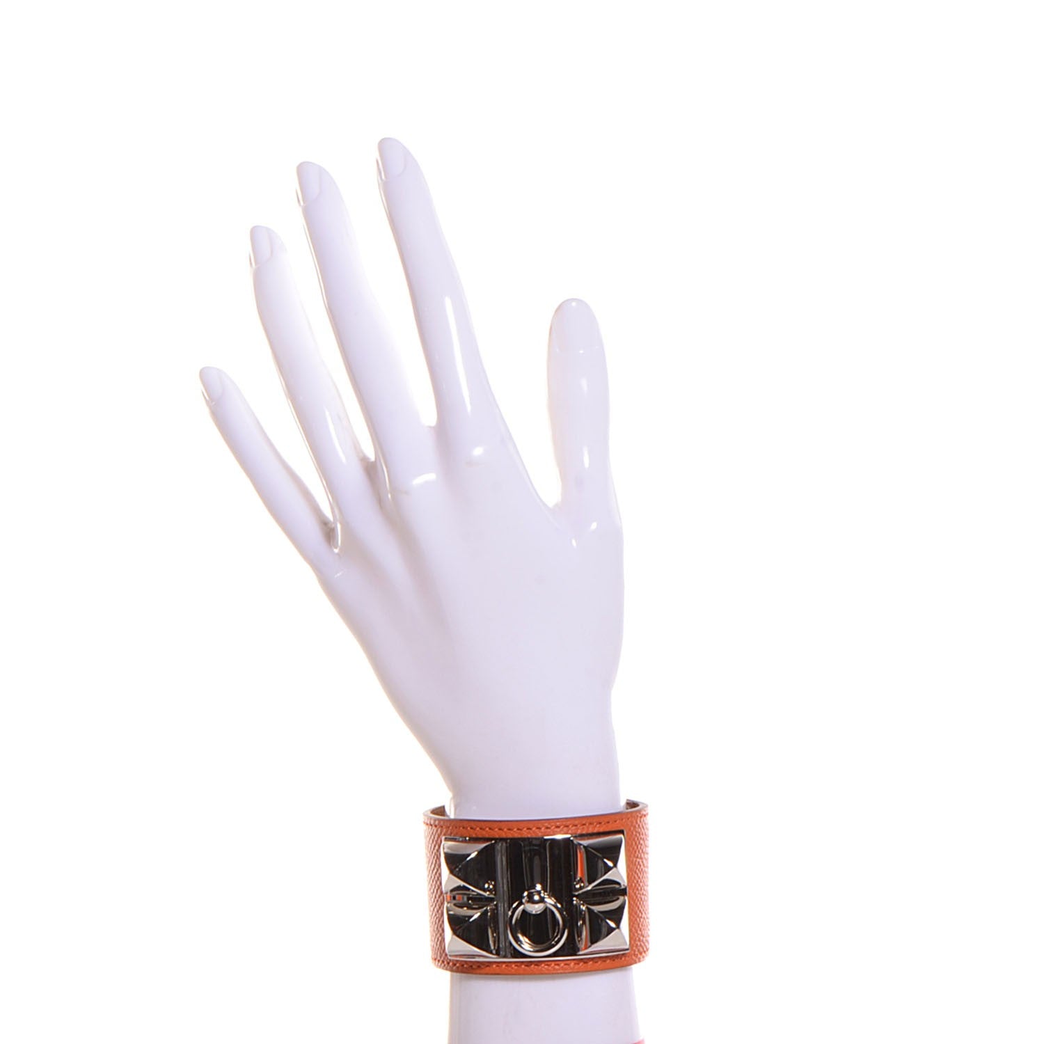 Hermes Epsom Collier de Chien CDC Bracelet Small Orange 2 of 7