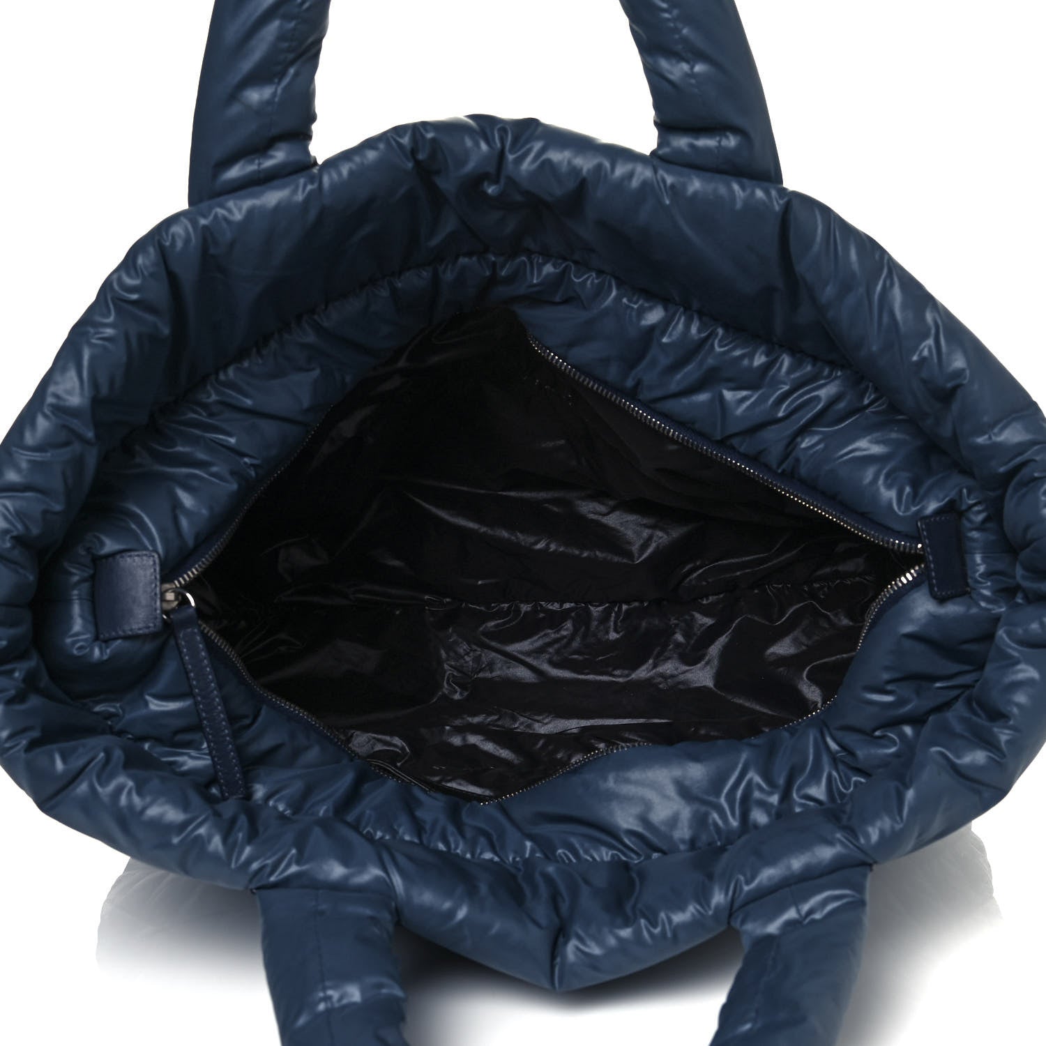 Chanel Nylon Quilted Large Coco Cocoon Tote Blue 5 of 13
