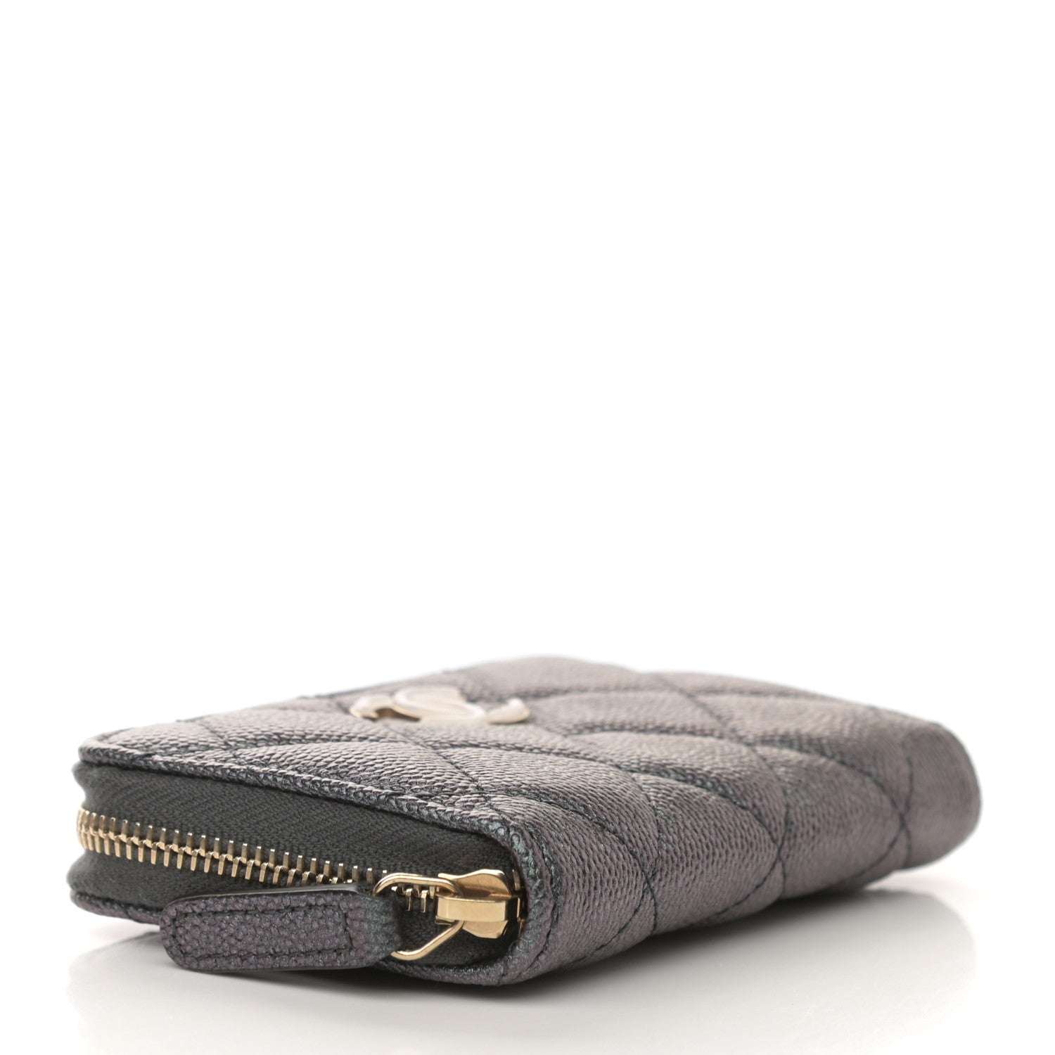 Chanel Iridescent Caviar Quilted Zip Coin Purse Black 3 of 8