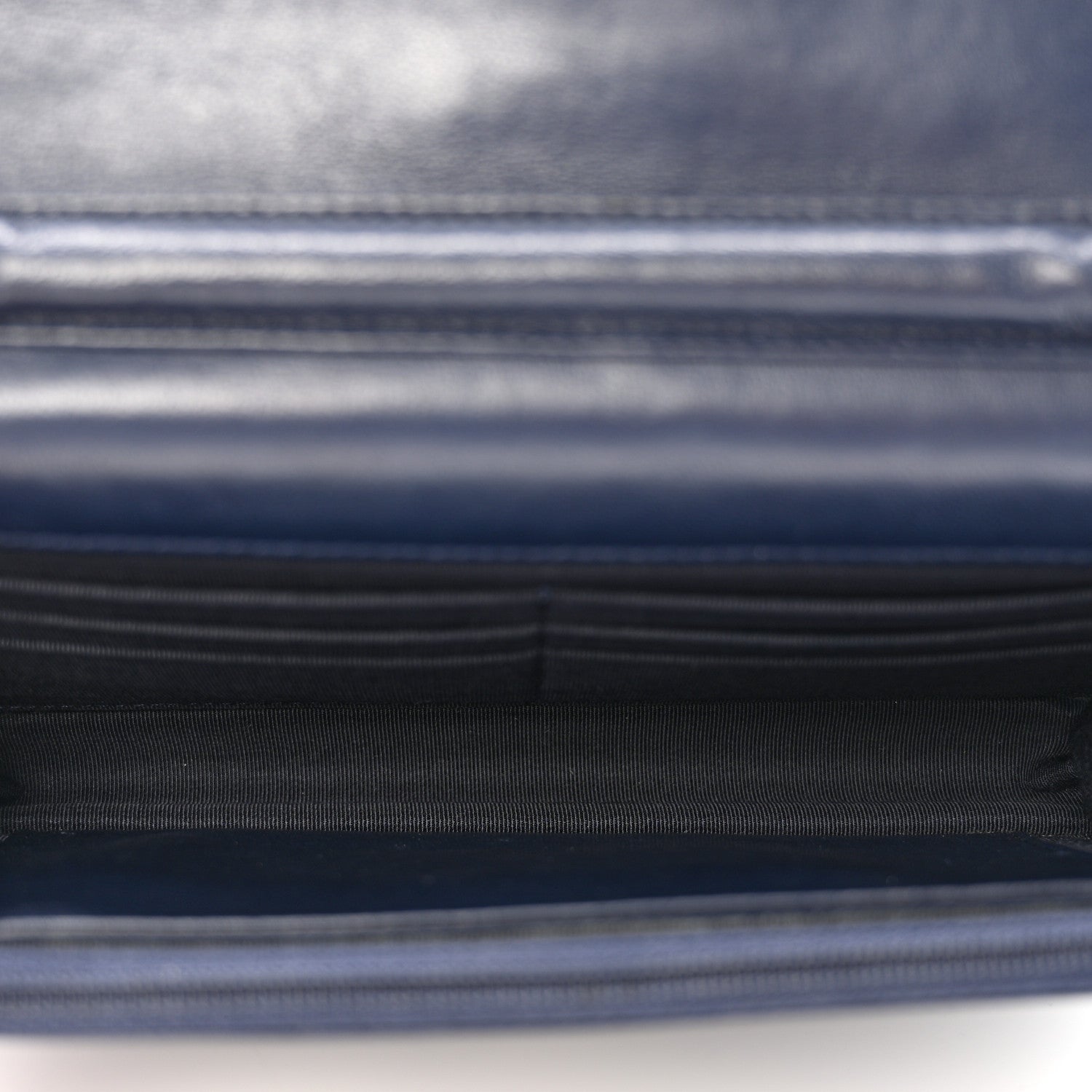 Chanel Quilted Wallet On Chain WOC  Navy Blue 5 of 12