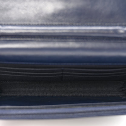 Chanel Quilted Wallet On Chain WOC  Navy Blue 5 of 12