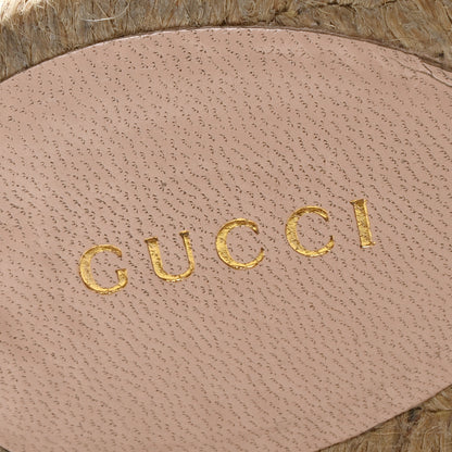 Gucci Linen Psychedelic Mini GG Espadrille Slide Sandals 37.5 Multicolor 8 of 9