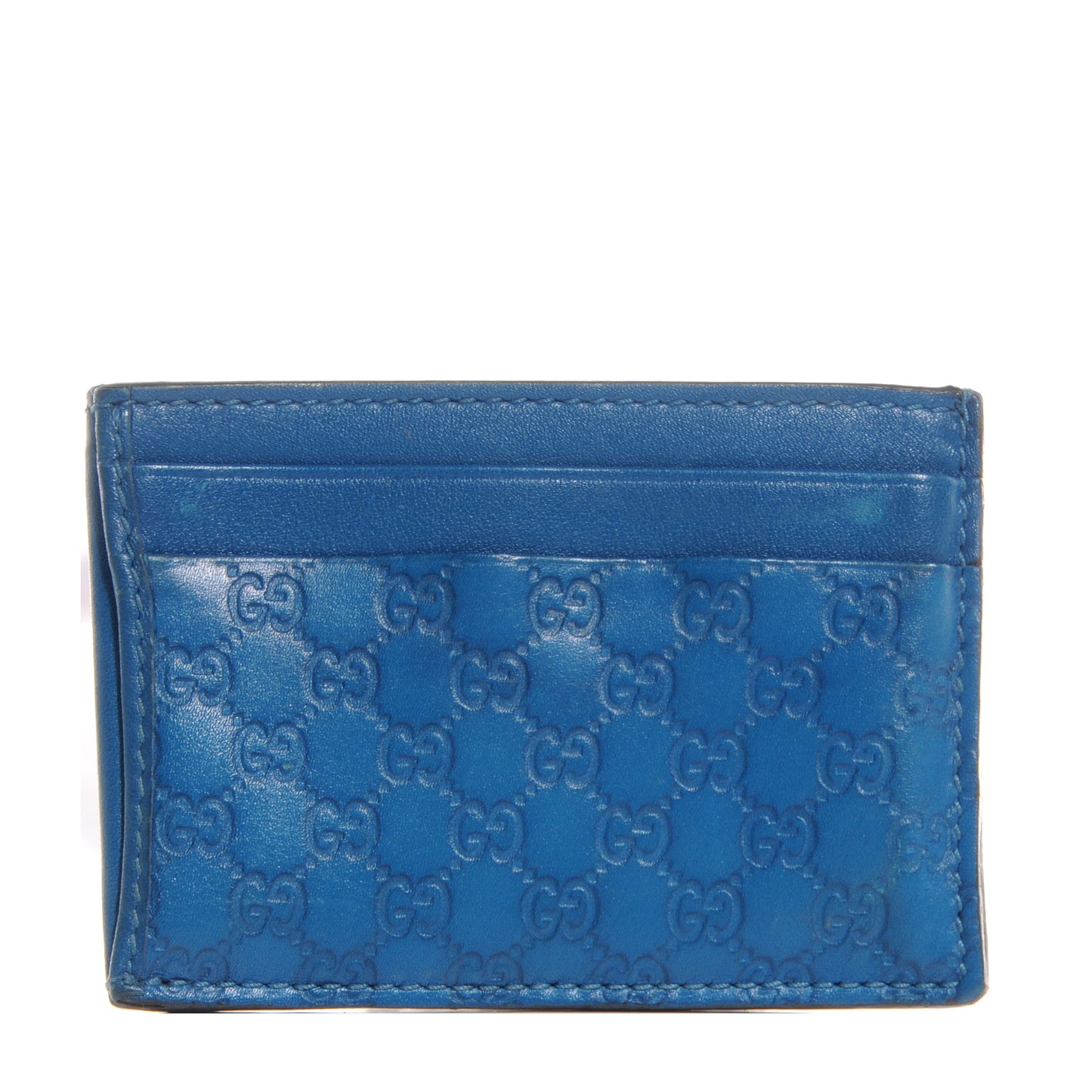 Microguccissima ID Window Card Holder Blue