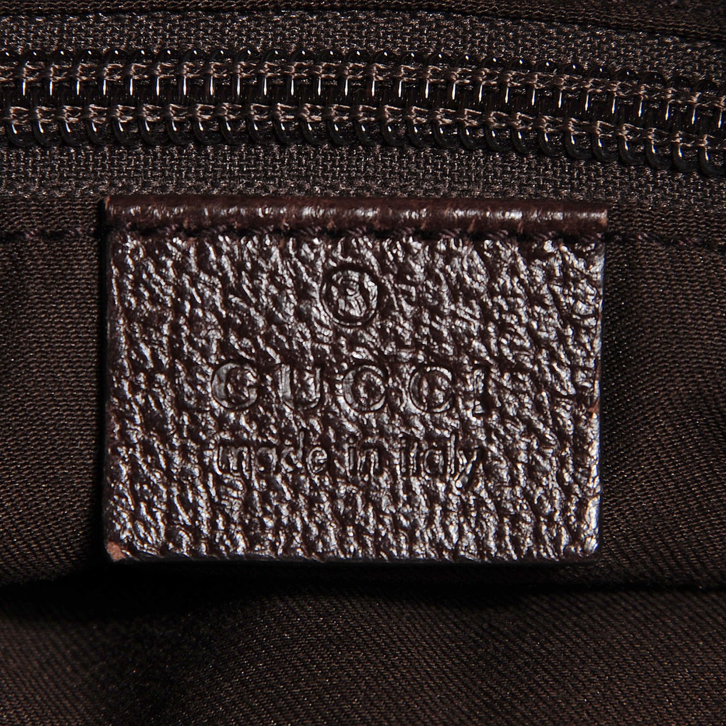 GG Monogram Medium Web Handle Double Pocket Tote Brown