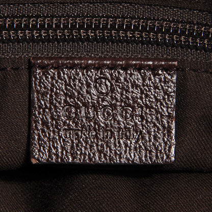Gucci GG Monogram Medium Web Handle Double Pocket Tote Brown 6 of 7