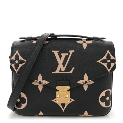 Louis Vuitton Empreinte Monogram Giant Pochette Metis Black Beige 1 of 10