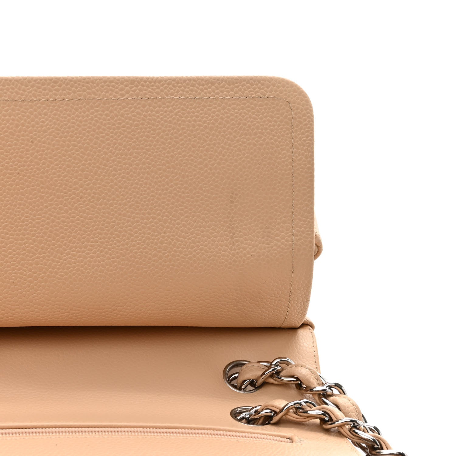 Chanel Caviar Quilted Jumbo Double Flap Beige Clair 11 of 11