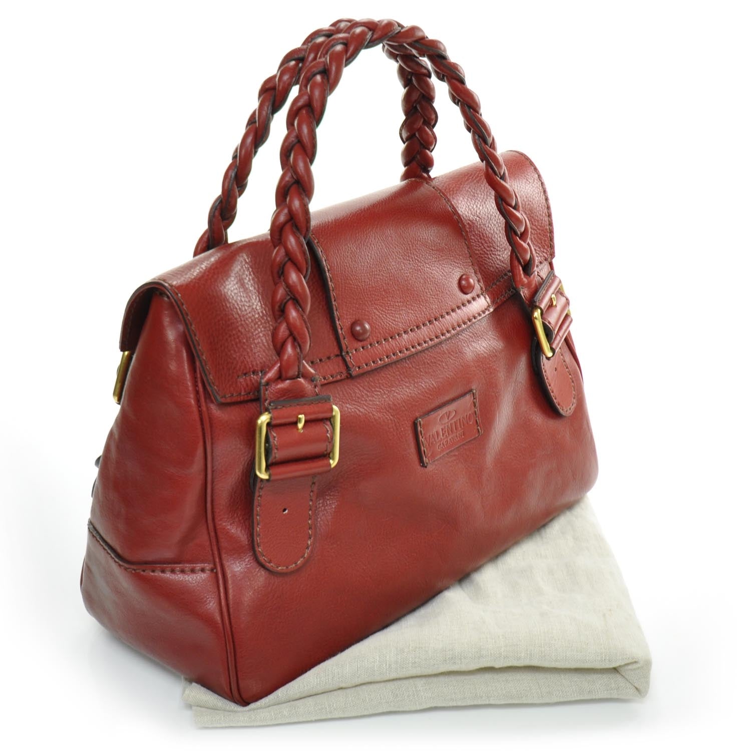 Valentino Garavani Leather Large Histoire Red 3 of 9