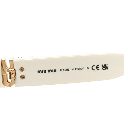 Miu Miu Acetate Rectangle Sunglasses SMU 08Z White 5 of 7