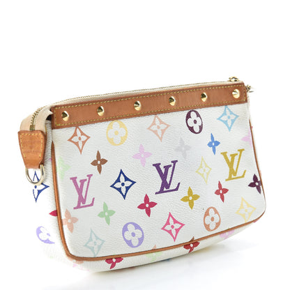 Louis Vuitton Monogram Multicolor Pochette Accessories White 3 of 9