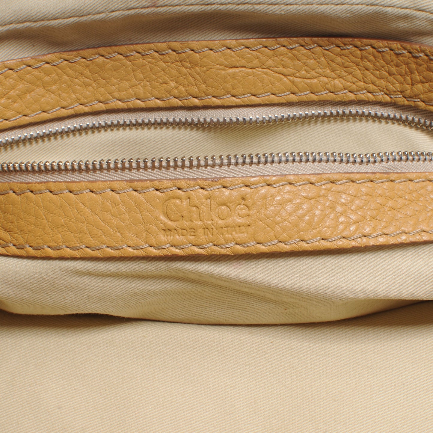Leather Paddington Double Zipped Bowler Tan