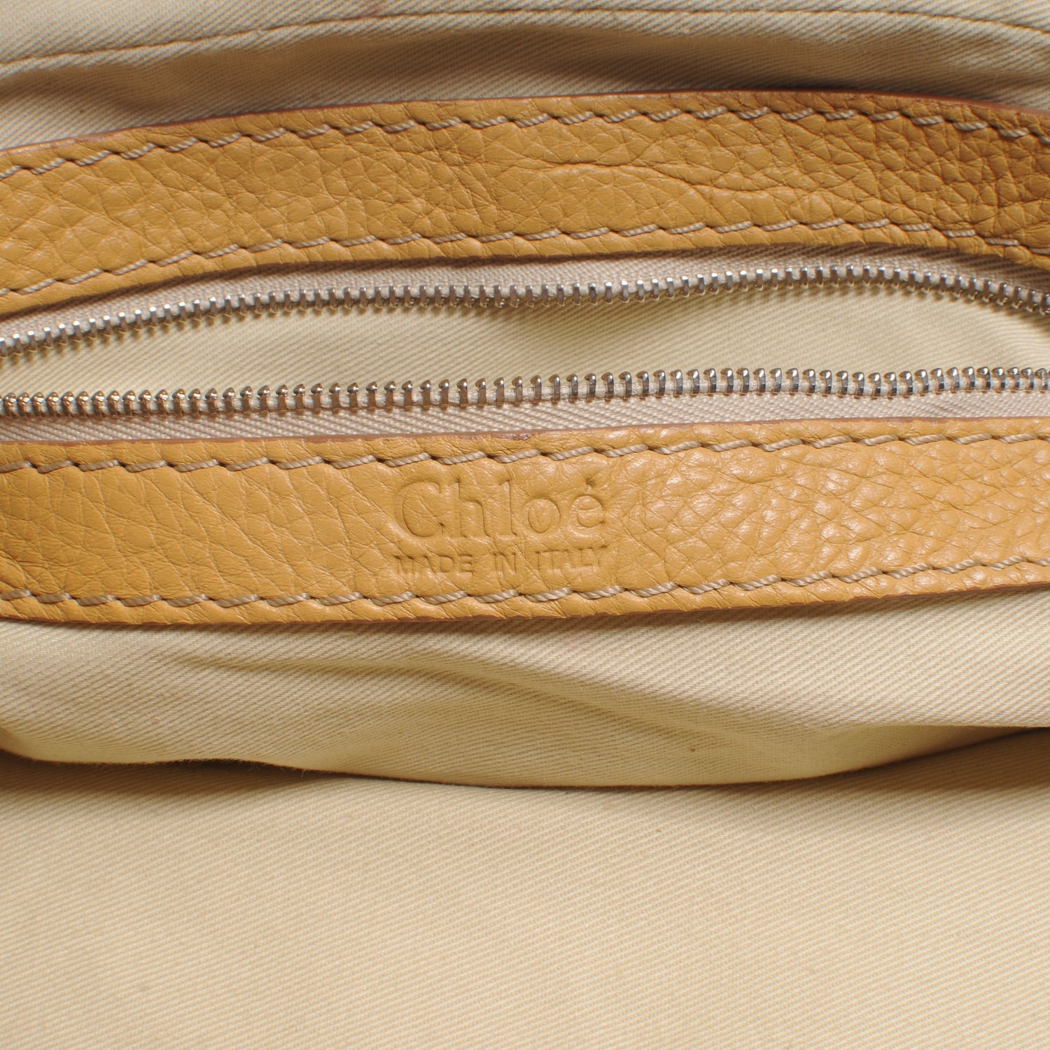 Chloe Leather Paddington Double Zipped Bowler Tan 7 of 8
